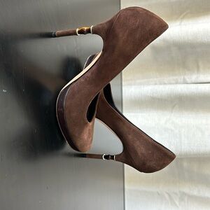 Gucci Brown suede heels